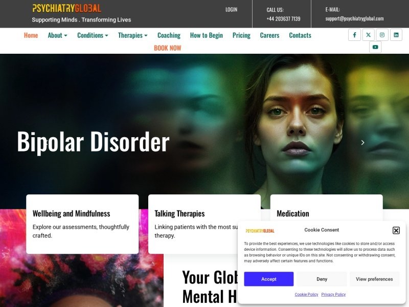 Screenshot of PsychiatryGlobal